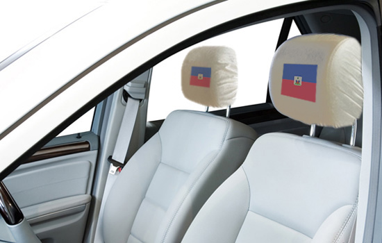 Haiti Flag Headrest Covers