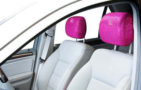 Couture Headrest Cover Fuchsia Pink