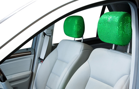 Couture Headrest Cover Emerald Green