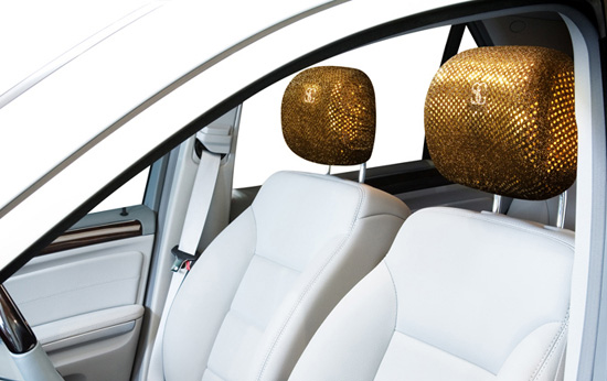 Couture Headrest Cover Honey Gold
