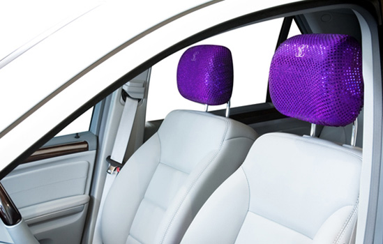 Couture Headrest Cover Ruby Purple