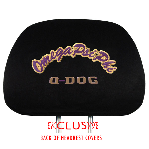 Omega Psi Phi Fraternity Headrest Covers